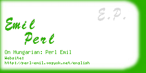 emil perl business card